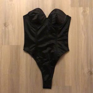 PLAYBOY CORSET BODYSUIT WITH ZIPPER.